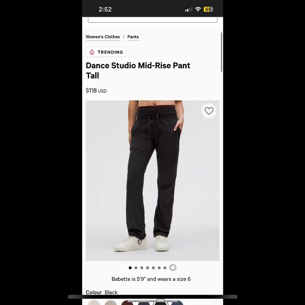 Lululemon Dance Studio Mid Rise Pant